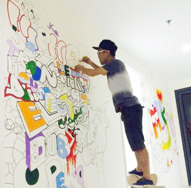 Vẽ tranh nghệ thuật trên tường